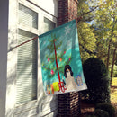 Merry Christmas Tree Swiss Hound House Flag 28x40 Porch Sleeve Pole Decorative Outside Yard Banner Artwork Wall Hanging, Polyester