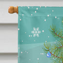 Merry Christmas Tree Miniature Schnauzer Black House Flag 28x40 Porch Sleeve Pole Decorative Outside Yard Banner Artwork Wall Hanging, Polyester