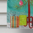 Merry Christmas Tree Miniature Schnauzer Black House Flag 28x40 Porch Sleeve Pole Decorative Outside Yard Banner Artwork Wall Hanging, Polyester