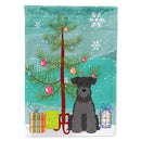 Merry Christmas Tree Miniature Schnauzer Black House Flag 28x40 Porch Sleeve Pole Decorative Outside Yard Banner Artwork Wall Hanging, Polyester