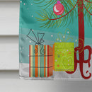 Merry Christmas Tree Miniature Schnauzer White House Flag 28x40 Porch Sleeve Pole Decorative Outside Yard Banner Artwork Wall Hanging, Polyester