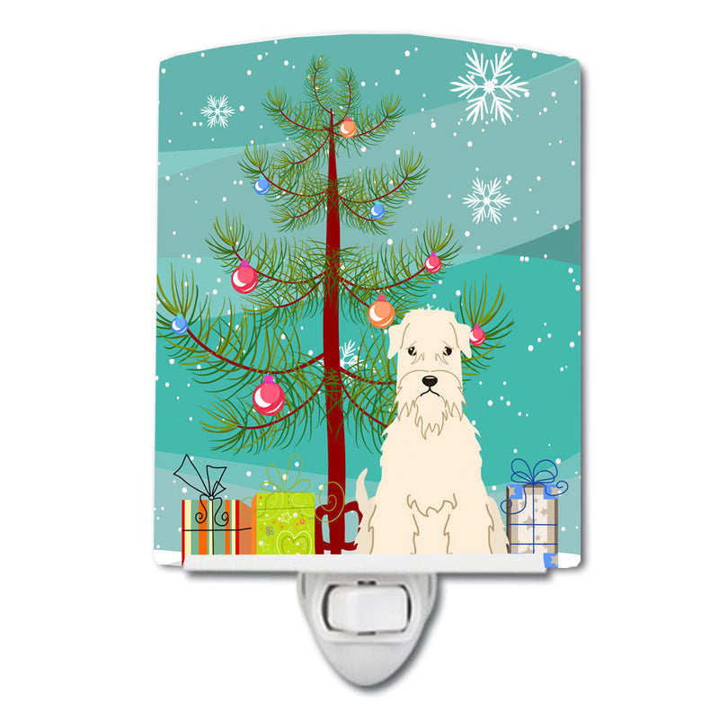 Merry Christmas Tree Soft Coated Wheaten Terrier Ceramic Night Light BB4186CNL