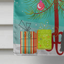 Merry Christmas Tree Briard Black House Flag 28x40 Porch Sleeve Pole Decorative Outside Yard Banner Artwork Wall Hanging, Polyester