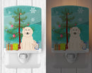 Merry Christmas Tree Great Pyrenese Ceramic Night Light Compact, UL-Certified, Ideal for Bedroom, Bathroom, Nursery, Hallway, Kitchen, 6x4x3, Multicolor