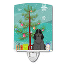 Merry Christmas Tree Cocker Spaniel Black Ceramic Night Light Compact, UL-Certified, Ideal for Bedroom, Bathroom, Nursery, Hallway, Kitchen, 6x4x3, Multicolor