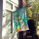 Merry Christmas Tree Cocker Spaniel Buff House Flag 28x40 Porch Sleeve Pole Decorative Outside Yard Banner Artwork Wall Hanging, Polyester