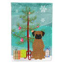 Merry Christmas Tree Brindle Boxer House Flag 28x40 Porch Sleeve Pole Decorative Outside Yard Banner Artwork Wall Hanging, Polyester