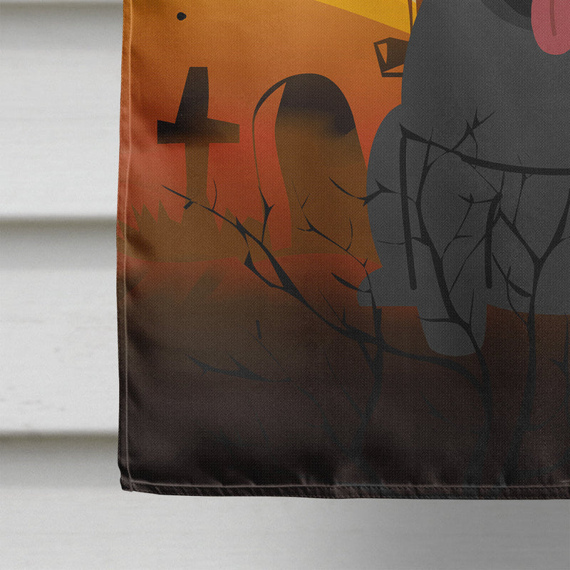 Halloween Pug Black Flag Canvas House Size BB4272CHF