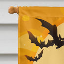 Halloween French Bulldog Cream House Flag 28x40 Porch Sleeve Pole Decorative Outside Yard Banner Artwork Wall Hanging, Polyester