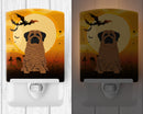 Halloween Mastiff Brindle Ceramic Night Light Compact, UL-Certified, Ideal for Bedroom, Bathroom, Nursery, Hallway, Kitchen, 6x4x3, Multicolor