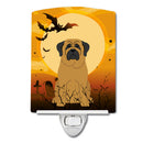 Halloween Mastiff Ceramic Night Light Compact, UL-Certified, Ideal for Bedroom, Bathroom, Nursery, Hallway, Kitchen, 6x4x3, Multicolor