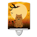 Halloween Norwich Terrier Ceramic Night Light Compact, UL-Certified, Ideal for Bedroom, Bathroom, Nursery, Hallway, Kitchen, 6x4x3, Multicolor