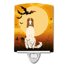 Halloween Borzoi Ceramic Night Light Compact, UL-Certified, Ideal for Bedroom, Bathroom, Nursery, Hallway, Kitchen, 6x4x3, Multicolor