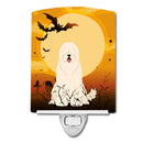 Halloween South Russian Sheepdog Ceramic Night Light Compact, UL-Certified, Ideal for Bedroom, Bathroom, Nursery, Hallway, Kitchen, 6x4x3, Multicolor
