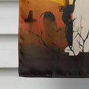 Halloween Russo-European Laika Spitz House Flag 28x40 Porch Sleeve Pole Decorative Outside Yard Banner Artwork Wall Hanging, Polyester