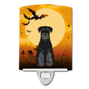 Halloween Standard Schnauzer Black Ceramic Night Light Compact, UL-Certified, Ideal for Bedroom, Bathroom, Nursery, Hallway, Kitchen, 6x4x3, Multicolor