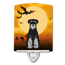 Halloween Standard Schnauzer Black Grey Ceramic Night Light Compact, UL-Certified, Ideal for Bedroom, Bathroom, Nursery, Hallway, Kitchen, 6x4x3, Multicolor