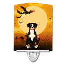 Halloween Entlebucher Ceramic Night Light Compact, UL-Certified, Ideal for Bedroom, Bathroom, Nursery, Hallway, Kitchen, 6x4x3, Multicolor