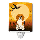 Halloween Beagle Tricolor Ceramic Night Light Compact, UL-Certified, Ideal for Bedroom, Bathroom, Nursery, Hallway, Kitchen, 6x4x3, Multicolor