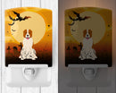 Halloween Central Asian Shepherd Dog Ceramic Night Light Compact, UL-Certified, Ideal for Bedroom, Bathroom, Nursery, Hallway, Kitchen, 6x4x3, Multicolor