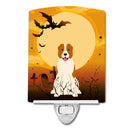 Halloween Central Asian Shepherd Dog Ceramic Night Light Compact, UL-Certified, Ideal for Bedroom, Bathroom, Nursery, Hallway, Kitchen, 6x4x3, Multicolor