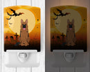 Halloween German Shepherd Ceramic Night Light Compact, UL-Certified, Ideal for Bedroom, Bathroom, Nursery, Hallway, Kitchen, 6x4x3, Multicolor