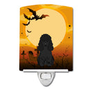 Halloween Poodle Black Ceramic Night Light Compact, UL-Certified, Ideal for Bedroom, Bathroom, Nursery, Hallway, Kitchen, 6x4x3, Multicolor