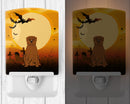 Halloween Dogue de Bourdeaux Ceramic Night Light Compact, UL-Certified, Ideal for Bedroom, Bathroom, Nursery, Hallway, Kitchen, 6x4x3, Multicolor