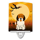 Halloween Petit Basset Griffon Veenden Ceramic Night Light Compact, UL-Certified, Ideal for Bedroom, Bathroom, Nursery, Hallway, Kitchen, 6x4x3, Multicolor