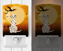 Halloween Dalmatian Ceramic Night Light Compact, UL-Certified, Ideal for Bedroom, Bathroom, Nursery, Hallway, Kitchen, 6x4x3, Multicolor