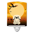 Halloween Pekingese Cream Ceramic Night Light Compact, UL-Certified, Ideal for Bedroom, Bathroom, Nursery, Hallway, Kitchen, 6x4x3, Multicolor