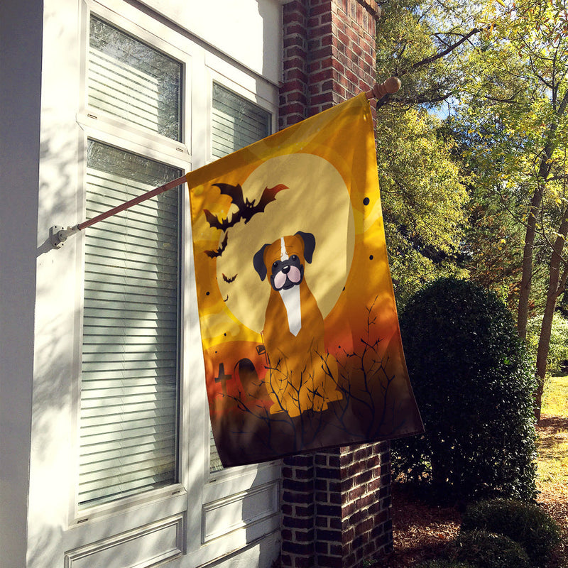 Halloween Flashy Fawn Boxer Flag Canvas House Size BB4382CHF