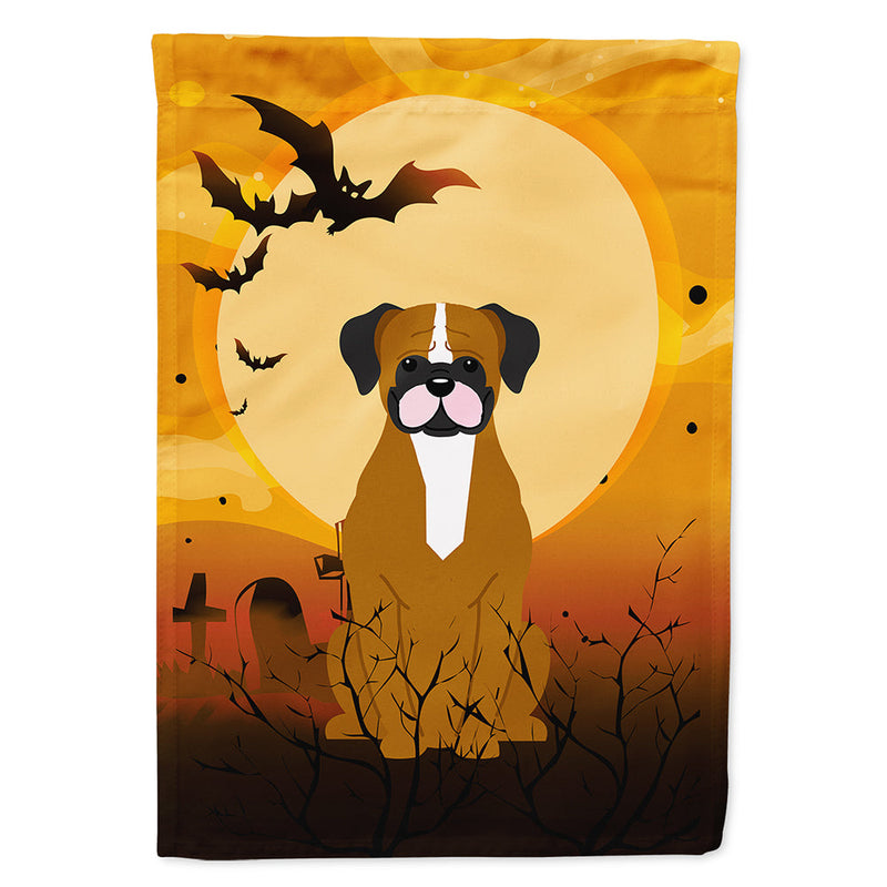 Halloween Flashy Fawn Boxer Flag Canvas House Size BB4382CHF