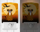 Halloween Flashy Fawn Boxer Ceramic Night Light Compact, UL-Certified, Ideal for Bedroom, Bathroom, Nursery, Hallway, Kitchen, 6x4x3, Multicolor