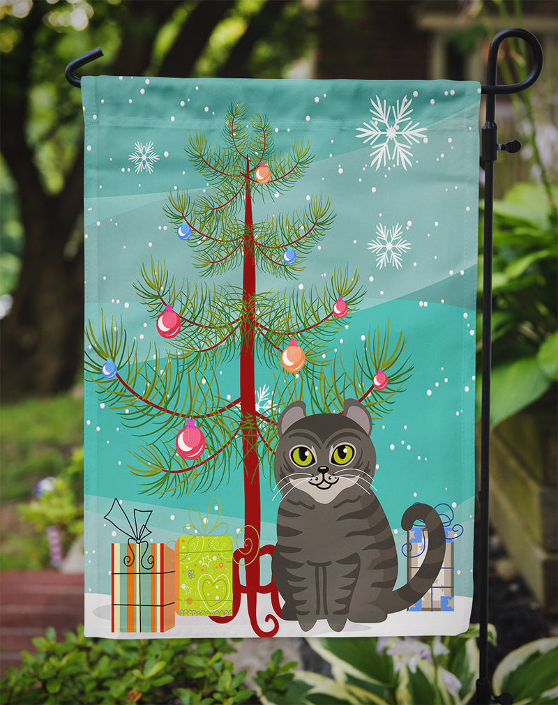 American Curl Cat Merry Christmas Tree Garden Flag - Outdoor Decorative Yard Flag BB4412GF