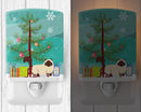 Birman Cat Merry Christmas Tree Ceramic Night Light Compact, UL-Certified, Ideal for Bedroom, Bathroom, Nursery, Hallway, Kitchen, 6x4x3, Multicolor