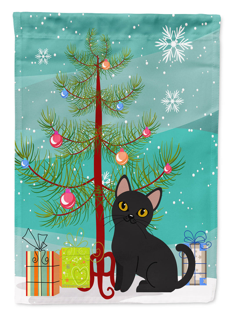 Bombay Cat Merry Christmas Tree Garden Flag - Outdoor Decorative Yard Flag BB4417GF