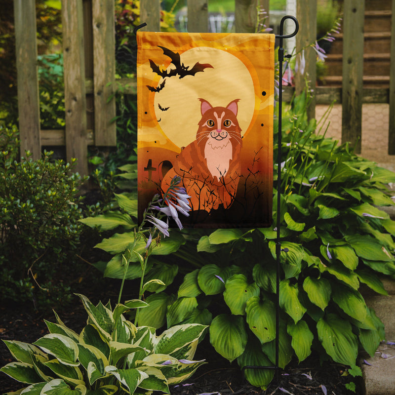 Halloween Maine Coon Cat Flag Garden Size BB4448GF