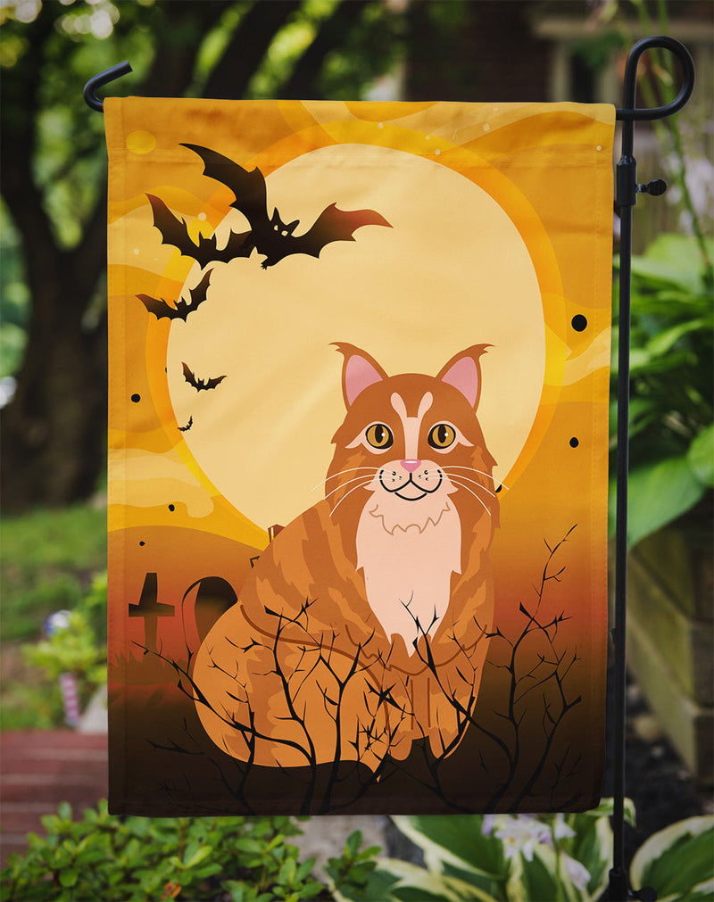 Halloween Maine Coon Cat Flag Garden Size BB4448GF