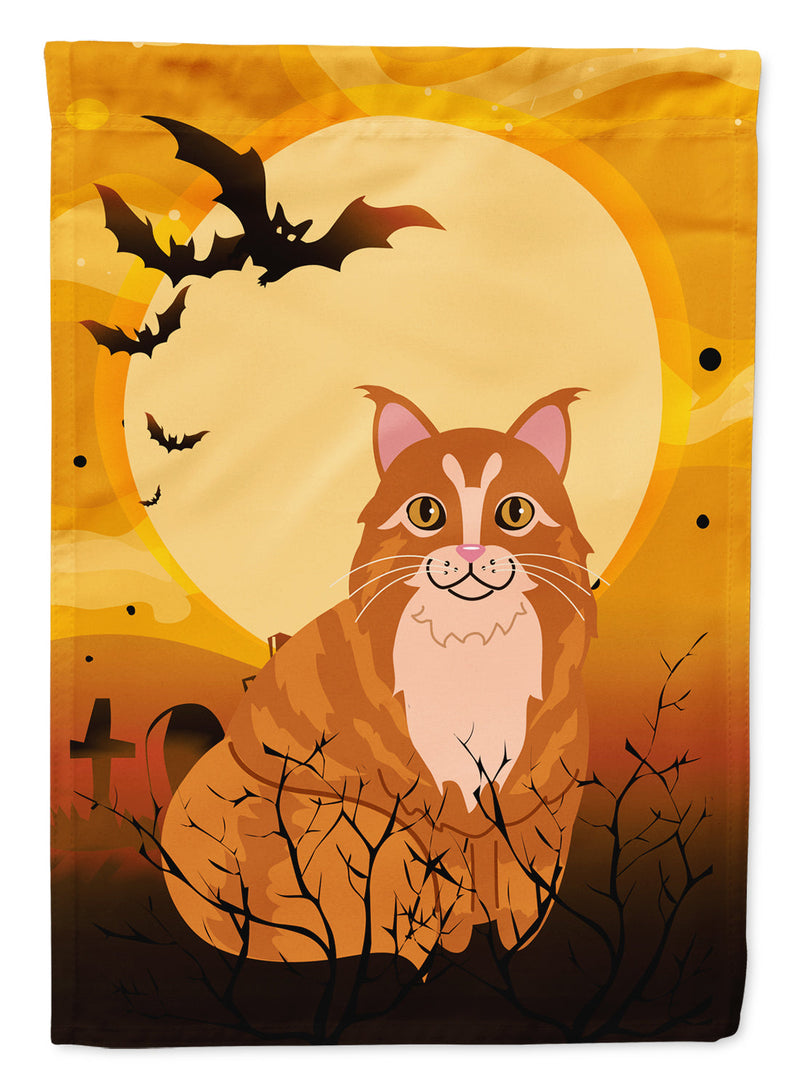 Halloween Maine Coon Cat Flag Garden Size BB4448GF