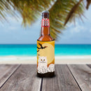 Halloween Persian Cat Slim Can Hugger , Insulated Foam Hugger for 12 oz Slim Cans, Beer Bottles & Water Bottles, Printed in USA