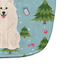 Christmas Samoyed Baby Bib Easy-Clean Baby Bib Baby Feeding Accessory Baby Mealtime Essential, 10 x 13, Multicolor