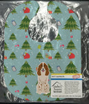 Christmas Russian Spaniel Baby Bib Easy-Clean Baby Bib Baby Feeding Accessory Baby Mealtime Essential, 10 x 13, Multicolor