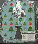 Christmas Miniature Schnauzer Black Baby Bib Easy-Clean Baby Bib Baby Feeding Accessory Baby Mealtime Essential, 10 x 13, Multicolor