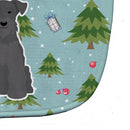 Christmas Miniature Schnauzer Black Baby Bib Easy-Clean Baby Bib Baby Feeding Accessory Baby Mealtime Essential, 10 x 13, Multicolor