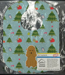 Christmas Poodle Tan Baby Bib Easy-Clean Baby Bib Baby Feeding Accessory Baby Mealtime Essential, 10 x 13, Multicolor