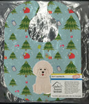 Christmas Bichon Frise Baby Bib Easy-Clean Baby Bib Baby Feeding Accessory Baby Mealtime Essential, 10 x 13, Multicolor