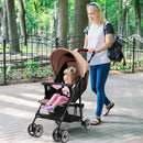 Toddler Travel Stroller for Airplane with Canopy and Adjustable Backrest