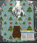 Christmas Chow Chow Chocolate Baby Bib Easy-Clean Baby Bib Baby Feeding Accessory Baby Mealtime Essential, 10 x 13, Multicolor