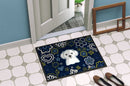 Blue Flowers Maltese Doormat - 18x27 Decorative Floor Mat – Indoor/Outdoor Rug with Artistic Flair BB5059MAT